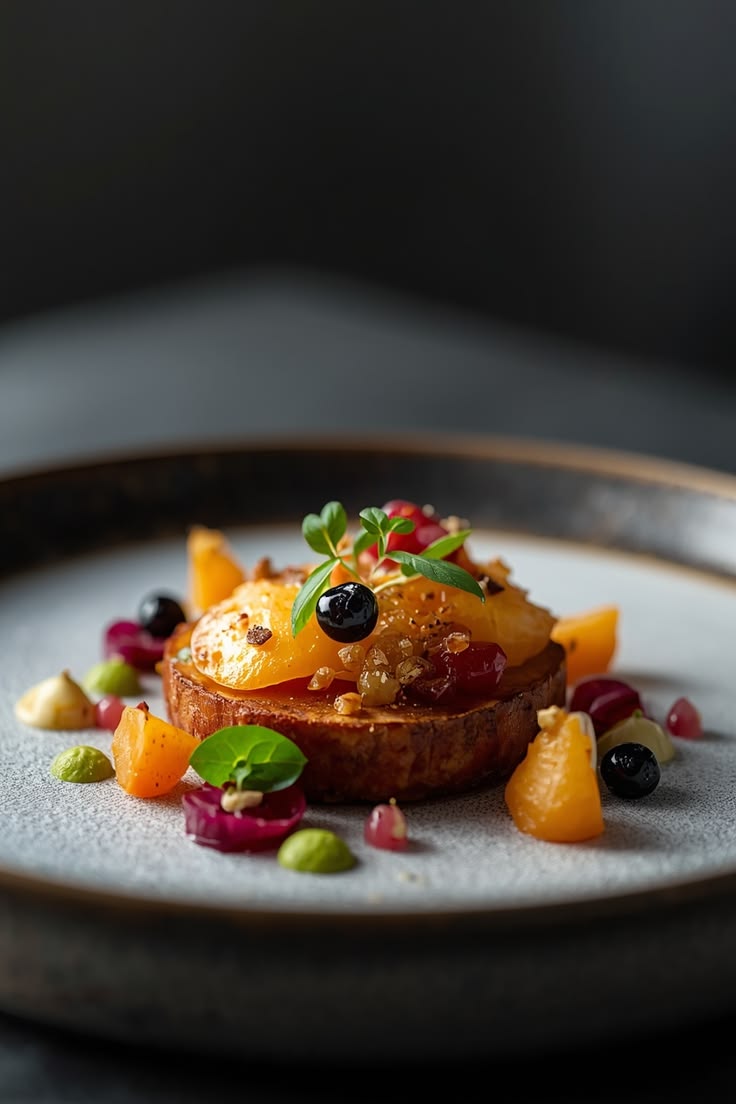 Seasonal Mediterranean plate with citrus and herbs